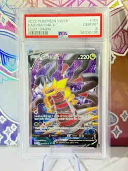 Giratina V #185/196 Full Art Pokemon Sword & Shield: Lost Origin PSA 10 GEM MINT - Image 1