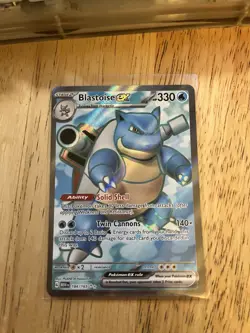 Pokemon TCG 151 Scarlet &Violet Blastoise EX Full Art 184/165 Ultra Rare - NM/M - Image 1