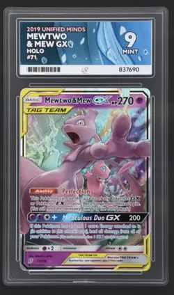 Pokemon TCG - Mewtwo & Mew GX 71/236 Tag Team Card - Unified Minds - ACE 9 - Image 1