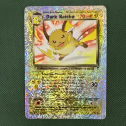 Damaged HP Dark Raichu 7/110 Reverse Holo Fireworks Nintendo Pokemon Card - Image 1