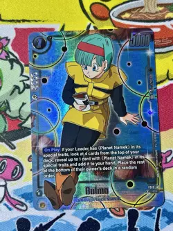 Bandai Bulma FS12-14 gold Foil Battle Dragon Ball Super Card Game - Image 1