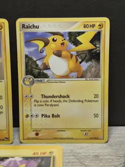 Pokemon Card Pikachu Card Lot Base Set Raichu 51/110 Pikachu 16/17 WOTC - Image 3