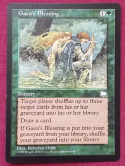 Magic The Gathering WEATHERLIGHT GAEA'S BLESSING green card MTG - Image 1