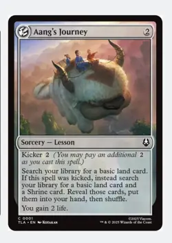 Aang's Journey (FOIL) | MTG TLA Avatar | Sorcery Lesson Search Land Shrine | NM - Image 1