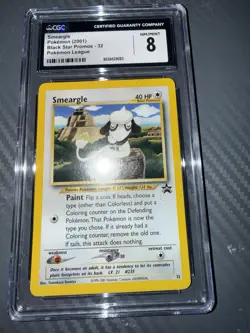 2001 Pokemon League Black Star Promo Smeargle 32 - CGC 8 MINT - Image 2