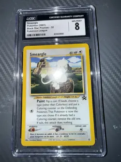 2001 Pokemon League Black Star Promo Smeargle 32 - CGC 8 MINT - Image 4