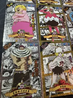 One Piece Set of 9 Ultra Rare Premium Foiled Collectible Anime Silver Cards - Image 5