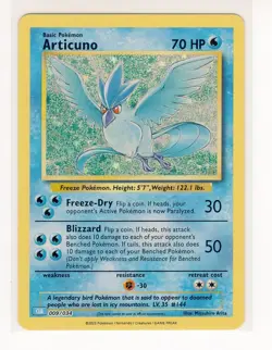 Articuno CLB 009/034 Classic Card Game Holo Pokemon Card (LB3) - Image 1