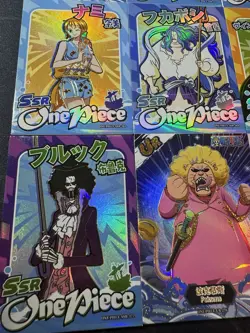 One Piece 9 x Collectible Character Anime Cards Luffy Zoro Chopper Ace Sanji SSR - Image 5