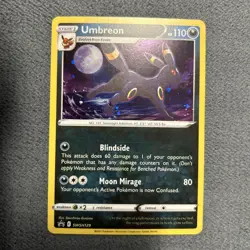 Pokemon Card Umbreon SWSH129 Black Star Promo Holo Near Mint - Image 1