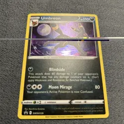Pokemon Card Umbreon SWSH129 Black Star Promo Holo Near Mint - Image 3