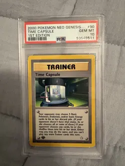 Pokemon Neo Genesis 1st Edition Time Capsule Card 90/111 PSA 10 GEM MT - Image 1