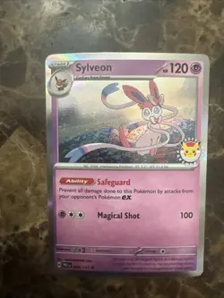 One (1) Pokemon Day 2025 Stamped Sylveon 040/131 Holo Foil Exclusive Promo Card - Image 1