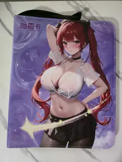 Anime Waifu Trading Card 9-Pocket 3-Ring Zipper Binder - Honolulu - Image 1