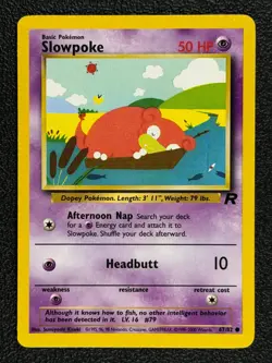 Slowpoke 67/82 Base Set Series Team Rocket Common Basic Pokemon Card 2000 NM - Image 1