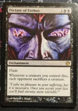 Dictate of Erebos. Journey into nyx Enchantment MTG Card. - Image 1