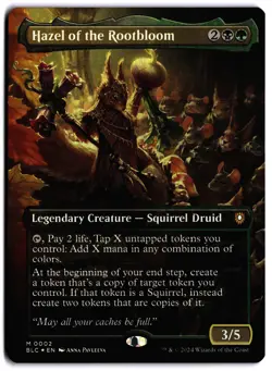 Hazel of the Rootbloom (Borderless) FOIL NM BLC Commander: Bloomburrow MTG - Image 1