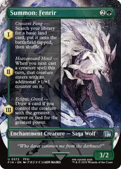 Summon: Fenrir Borderless Foil - FIN 0372 NM - MTG Magic - Image 1