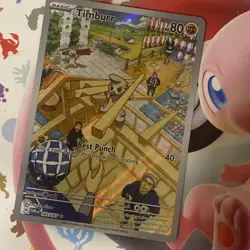 Pokemon Twilight Masquerade Illustration Rare Card Timburr 183/167 S&V NM - Image 1