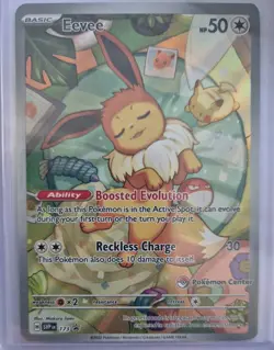Pokemon TCG Prismatic Evolutions - Eevee Promo SVP-173 (Pokemon Center Stamped) - Image 1