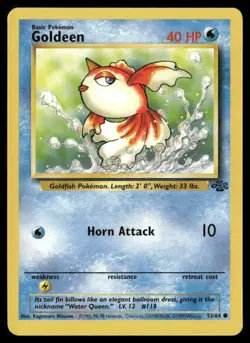 1999 Pokemon Jungle GOLDEEN 53/64 Unlimited Common Vintage WOTC - Image 1