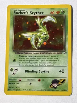 Rocket's Scyther 013/132 Gym Heroes Holo Pokemon TCG MP Swirl 🔥 - Image 1