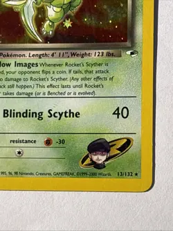 Rocket's Scyther 013/132 Gym Heroes Holo Pokemon TCG MP Swirl 🔥 - Image 4