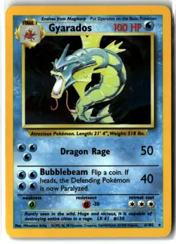 Gyarados ⭐ 6/102 WOTC Holo Rare Base Set 1999 Pokemon MP - Image 1