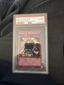 2003 Yu-Gi-Oh! Mask Of Restrict Labyrinth of Nightmare LON Ultra PSA 8 - Image 1