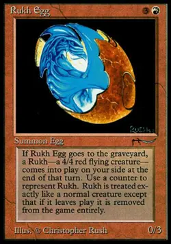 Rukh Egg (dark circle) - Light Play MTG Arabian Nights - Image 1