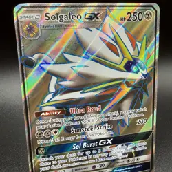 Solgaleo GX (Full Art) 143/149 Sun & Moon Base Set Ultra Rare Pokemon TCG Card - Image 2