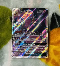 Lunala GX (Full Art) 141/149 SM Base Set Pokemon TCG Ultra Rare Holo Card NM - Image 1