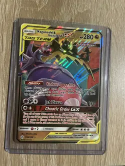 Naganadel & Guzzlord GX 158/236 Cosmic Eclipse NM Ultra Rare Pokemon Card - Image 1