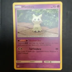 Mimikyu 97/236 NM Rare 2019 Pokemon SM Cosmic Eclipse Card ill. Yuka Marii - Image 1