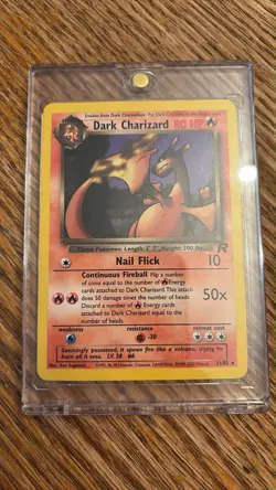 Pokemon TCG Dark Charizard 21/82 Base Set Non-Holo Rare Card LP - Image 1