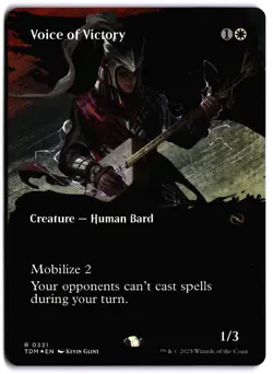 Voice of Victory (Borderless) FOIL NM TDM Tarkir: Dragonstorm MTG - Image 1
