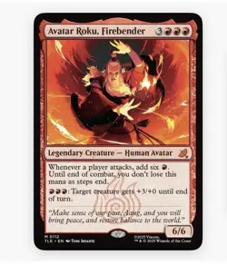 Avatar Roku, Firebender - Magic: The Gathering MTG Avatar: The Last Airbender NM - Image 1