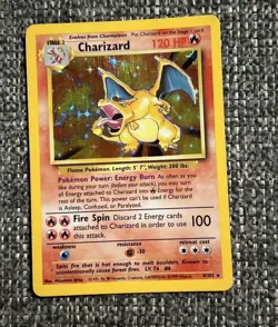 1999 Base Set Charizard Holo Rare Pokemon TCG 4/102 Vintage - Image 1