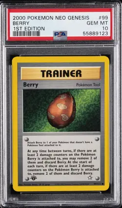 2000 POKEMON NEO GENESIS 1ST ED #99 BERRY PSA 10 - Image 1