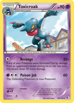 Toxicroak 66/149 Rare | Boundaries Crossed | Pokemon Card - Image 1