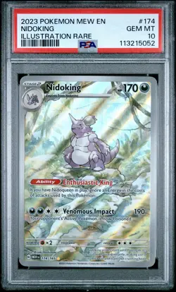 2023 POKEMON MEW EN-151 ILLUSTRATION RARE #174 NIDOKING PSA 10 - Image 1