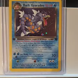 Pokemon Dark Gyarados 8/82 Team Rocket 1st Edition Holo Rare 70 HP Wizards 2000 - Image 1