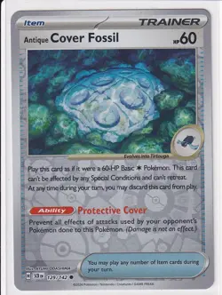 Antique Cover Fossil 129/142 - Stellar Crown - Common Pokemon Reverse Holo NM - Image 1
