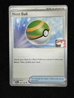 Nest Ball NON-HOLO 181/198 Series 4 Prize Pack Play! Stamped Promo NM Pokemon - Image 1
