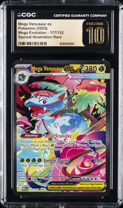 2025 POKEMON MEGA EVOLUTIONS #177 MEGA VENUSAUR CGC 10 PRISTINE - Image 1