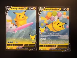 Pokemon TCG - Surfing Pikachu V 008 & Flying Pikachu V 006 - Celebrations - Image 1