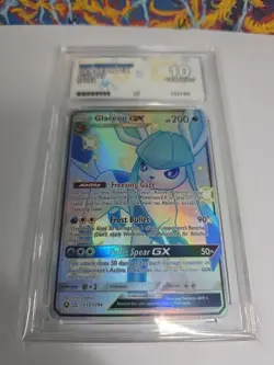 🔹ACE 10 GEM MINT🔹Glaceon GX SV55/SV94 Full Art🔸Pokemon TCG Hidden Fates 2019 - Image 2