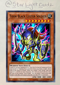 Toon Black Luster Soldier RA03-EN272 Platinum Secret Rare 1st Ed YuGiOh - Image 1