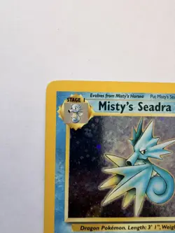 Pokemon TCG Misty's Seadra Holo Rare Card 9/132 Pokemon Gym Heroes - Played - Image 2