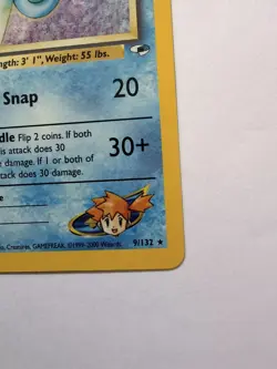 Pokemon TCG Misty's Seadra Holo Rare Card 9/132 Pokemon Gym Heroes - Played - Image 4